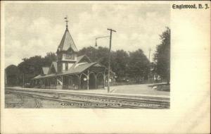 Englewood NJ RR Train Station & Park c1905 UDB Postcard