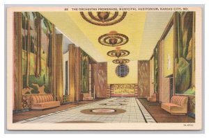 Postcard The Orchestra Promenade Municipal Auditorium Kansas City MO. Missouri