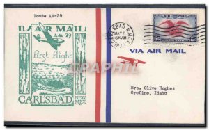 Letter USA Carlsbad 1st flight to Orofino Idaho May 11, 1940