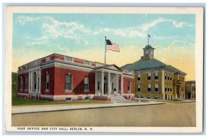 c1910s Post Office & City Hall Building Berlin New Hampshire NH Vintage Postcard 