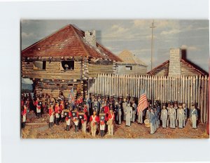 Postcard Diorama Surrender Of Fort Shelby Villa Louis Prairie du Chien WI USA