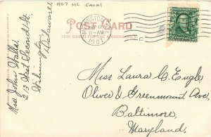 Postcard 1907 Delaware Wilmington Brandywine Falls hand colored DE24-884