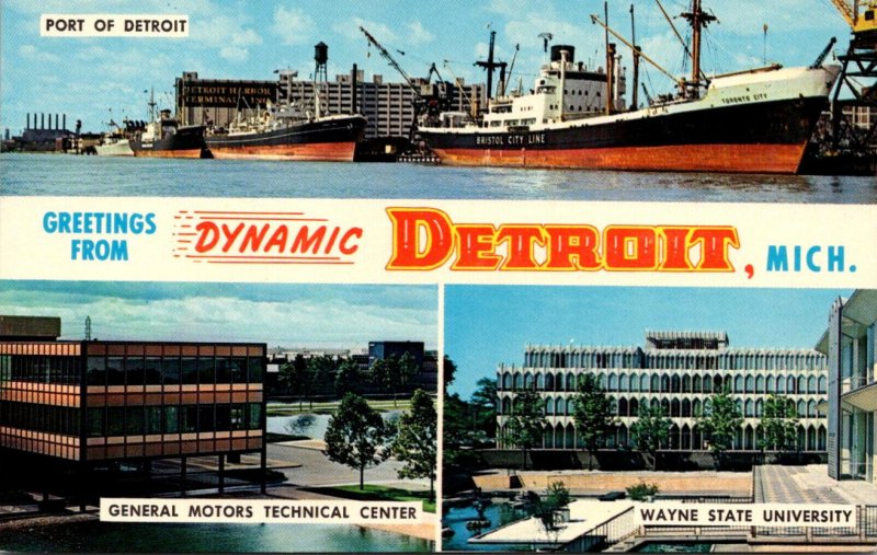 Greetings From Detroit Michigan View Split View