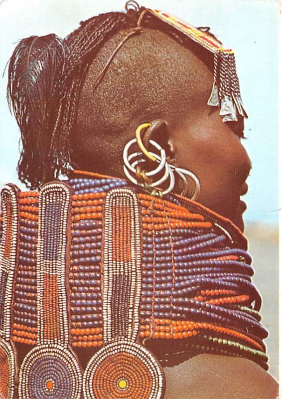 Kenya Africa, Afrika Necklaces of a Turkana Girl Kenya Necklaces of a Turkana...