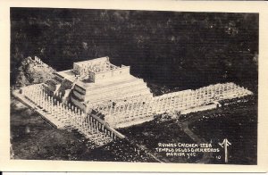 RPPC MEXICO Chichen Itza, Mayan Ruins, Merida Yucatan Temple, Agfa Germany