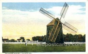 The Oldest Windmill On Cape Cod, Mass USA Windmill, Wind Mill 1917 crease lef...