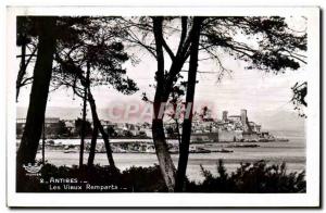 Old Postcard Antibes Les Vieux Remparts