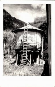 RPPC Water Tank Tower with Ladders Northwest USA Vintage Postcard L23