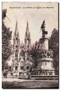 Postcard Old Marseille Allees and Mobile Monument