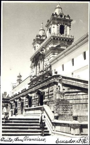 ecuador, QUITO, Iglesia de San Francisco (1940s) RPPC 