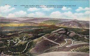 Colorado Loops & Double Bow Knot On Automobile Highway up Pikes Peak