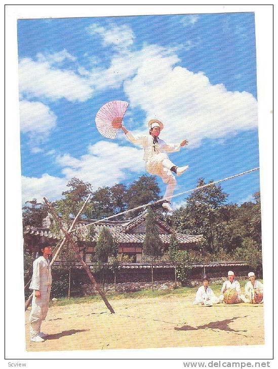 Walking a tightrope of Namsa-dang , Korea , 50-70s