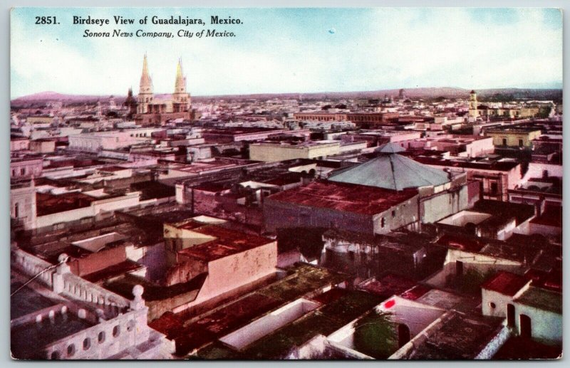 Birds Eye View of Guadalajara, Mexico - Postcard 