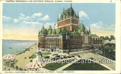 Chateau Frontenac & Dufferin Terrace Quebec Canada Unused 