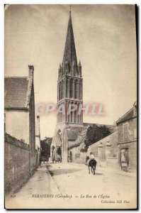 Old Postcard Bernieres Rue de L Eglise