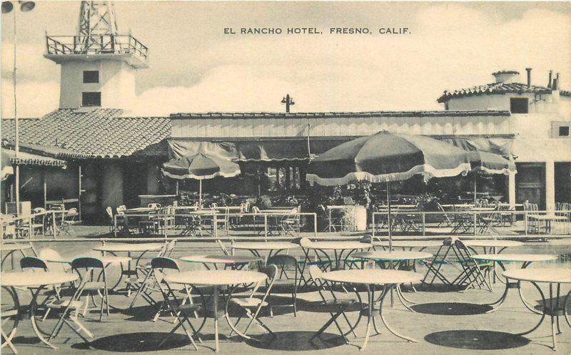 Artvue El Rancho Hotel Fresno California 1930s postcard 7086 