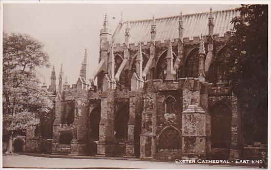 England Exeter Cathedral East End Real Photo