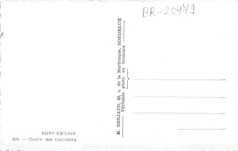 BR20479 Cloitre des cordeliers Saint Emilion France