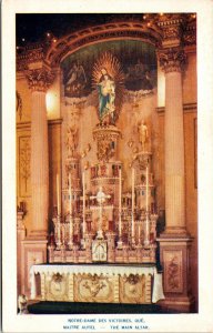 Notre-Dame Des Victoires Quebec Main Altar Canada WB Postcard VTG UNP Vintage 