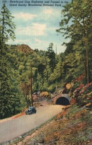 Vintage Postcard 1948 Newfound Gap Highway & Tunnel Great Smoky Mountain Park