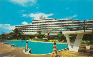 Santo Domingo, Dominican Republic  AMBASSADOR HOTEL Pool Scene  VINTAGE Postcard