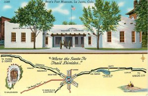 1940s La Junta Colorado Bent's Fort Museum Sanborn Souvenir  Postcard 26-437