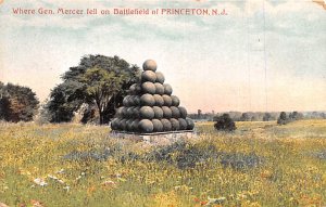 Where General Mercer Fell, Princeton, NJ USA Civil War Postcard