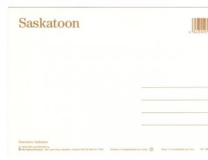 Downtown Saskatoon, Saskatchewan, Large Approx. 5 X 7 inch Postcard