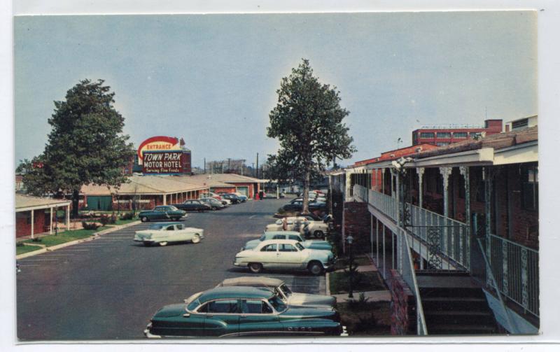 Town Park Motor Hotel Motel Memphis Tennessee postcard