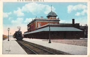 Truro Nova Scotia Canada CNR Railroad Station Antique Postcard K71853