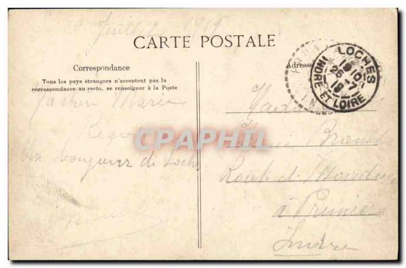 Old Postcard Loches Le Donjon