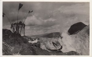 Asia mountain top possibly Nepal or India real photo postcard 1940s