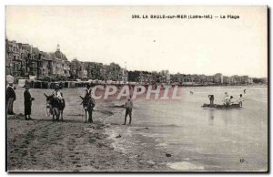 La Baule sur Mer Old Postcard Beach (ass donkey)