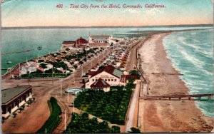 Postcard Tent City from the Hotel in Coronado, California