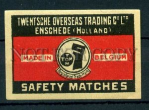 500564 BELGIUM TOM Vintage match label