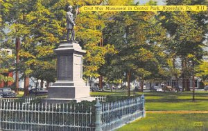 Civil War Monument, Central Park Honesdale, Pennsylvania PA  