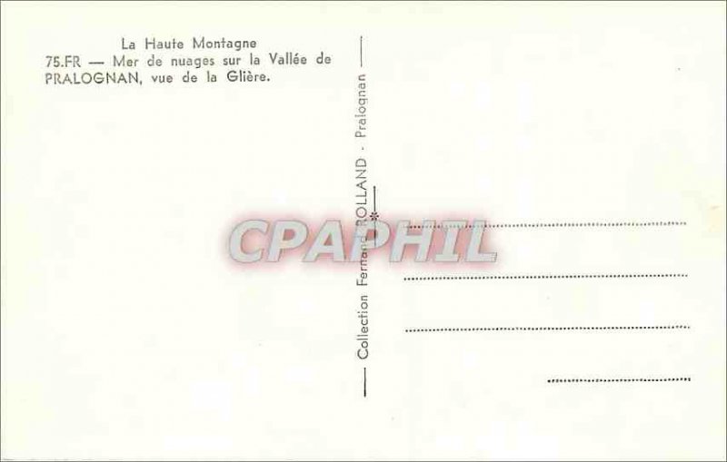 Modern Postcard the Clouds High Mountain Sea knew the Vallee de Pralognan for...