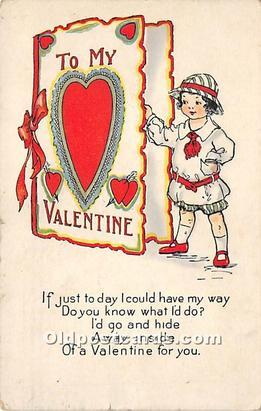 Valentines Day Post Cards Old Vintage Antique Postcards Unused