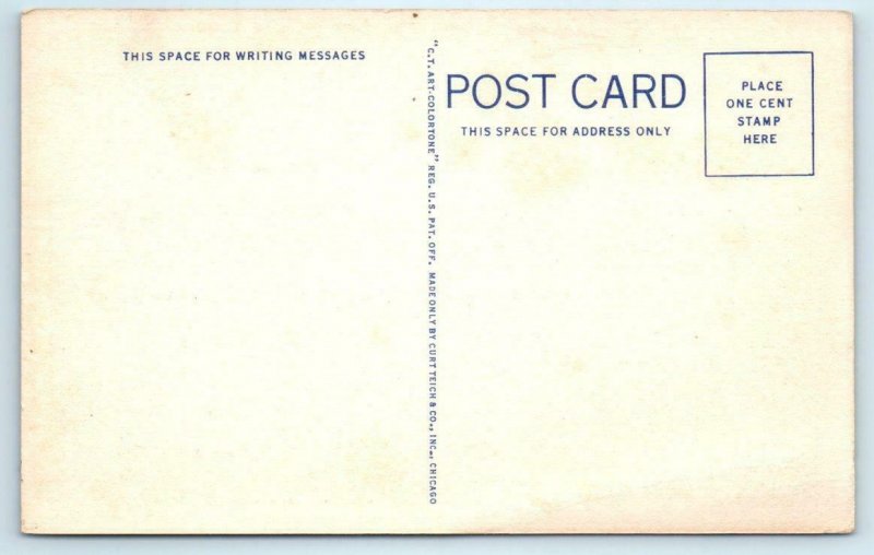 LEWISBURG, West Virginia WV ~ GREENBRIER MILITARY SCHOOL c1940s Linen Postcard 