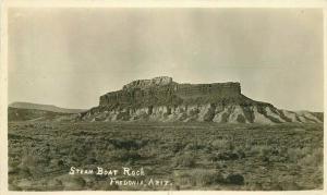 Fredonia Arizona Steam Boat Rock 1920s RPPC Photo Postcard 2112