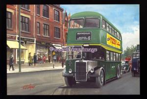 tm6624A - Leeds City Transport Bus No.211 - Artist - G.S.Cooper- postcard