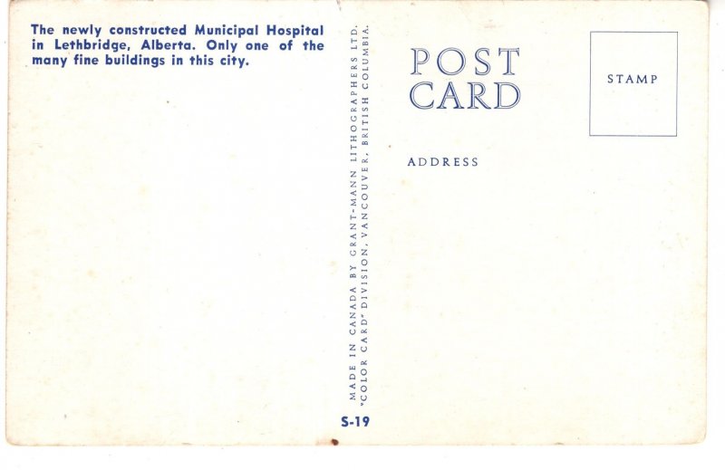 Municipal Hospital, Lethbridge, Alberta