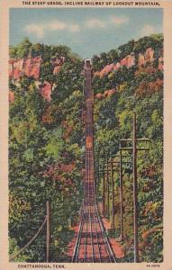 Tennessee Chattanooga The Steep Grade Incline Railway Up Lookout Mountain