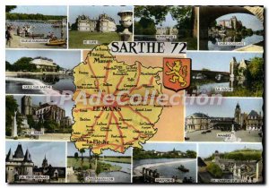 Postcard Modern Sarthe Sille le guillaume Lude Good food Sable Solesmes Sable...