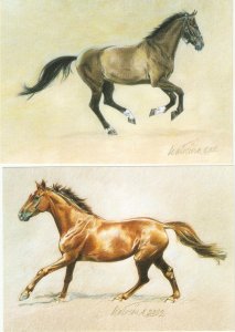 Complete set of four (4) horse PC issued by Finland Post, including presentation