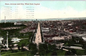 Postcard AERIAL VIEW SCENE Washington DC AJ5054