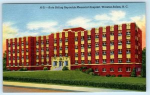 WINSTON-SALEM, NC~Kate Bitting Reynolds Memorial Negro Hospital 1940s Postcard