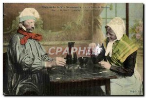 Old Postcard In Normandy part of Folklore dominoes