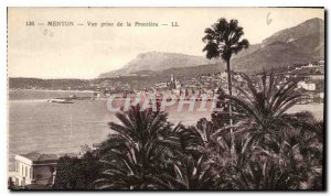 Old Postcard Menton view from the Border