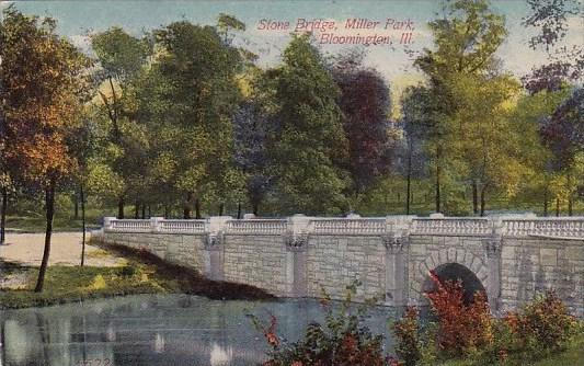 Stone Bridge Miller Park Bloomington Illinois 1911